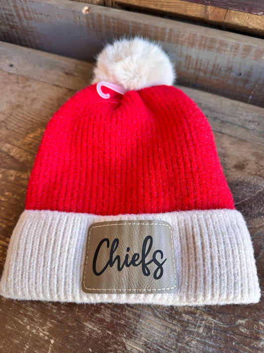 Chiefs Pom Beanie- Faux Fur Line