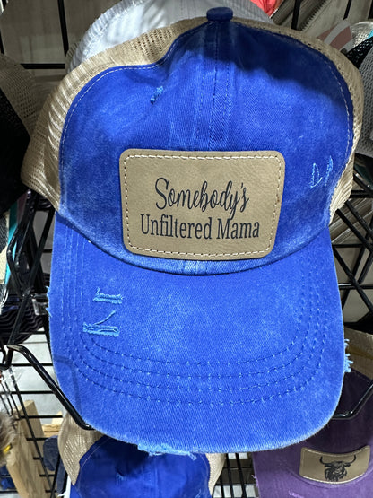 Somebody's Unfiltered Mama Women's Criss Cross Hat