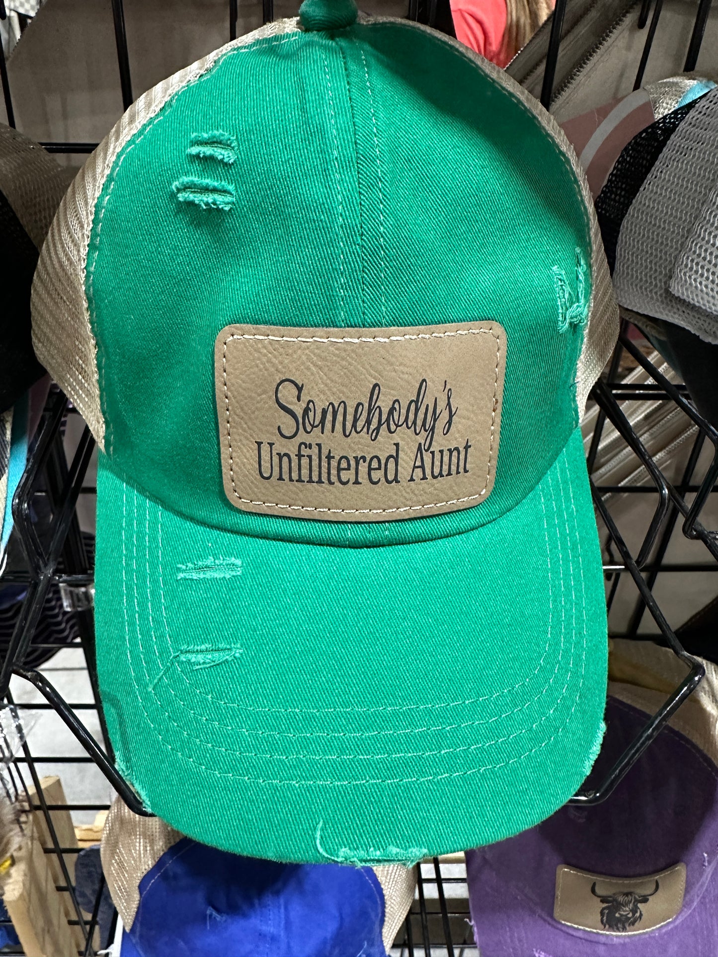 Somebody's Unfiltered Aunt Women's Criss Cross Hat