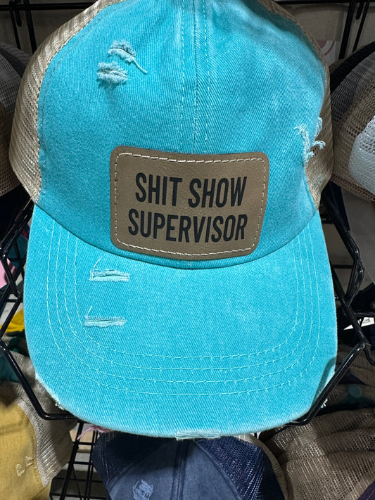 Shit Show Supervisor Women's Criss Cross Hat