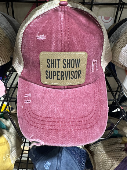 Shit Show Supervisor Women's Criss Cross Hat