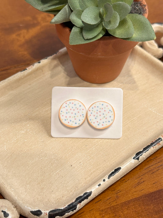 Sublimation Sugar Cookie Acrylic Stud Earrings