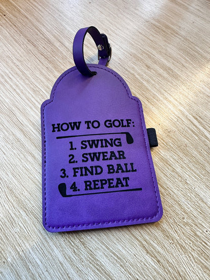 How To Golf Bag Tag