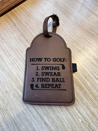 How To Golf Bag Tag