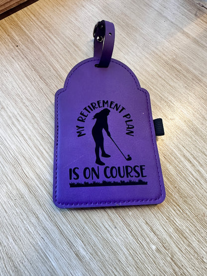 Retirement Plan Golf Bag Tag