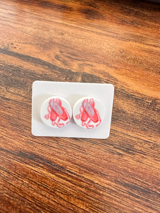 Sublimated Ballet Shoes Acrylic Stud Earrings