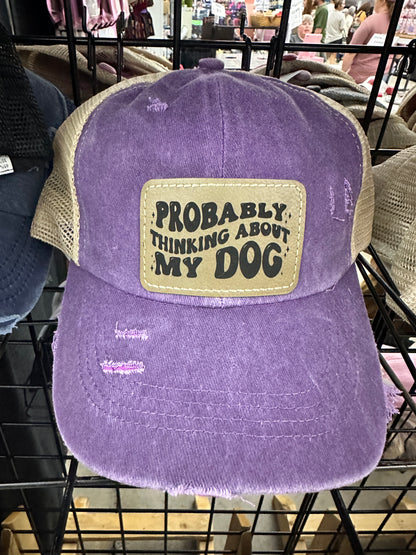 Thinking About My Dog Women's Criss Cross Hat