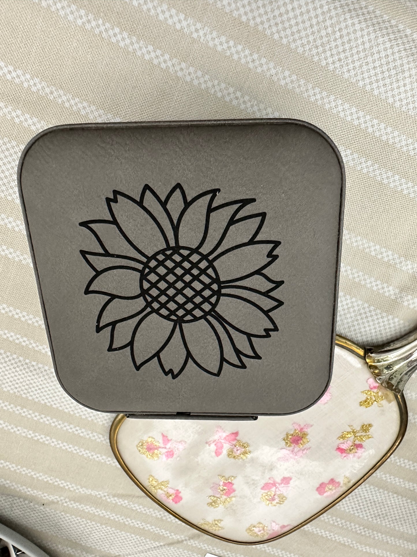 Sunflower Large Text Jewelry Box