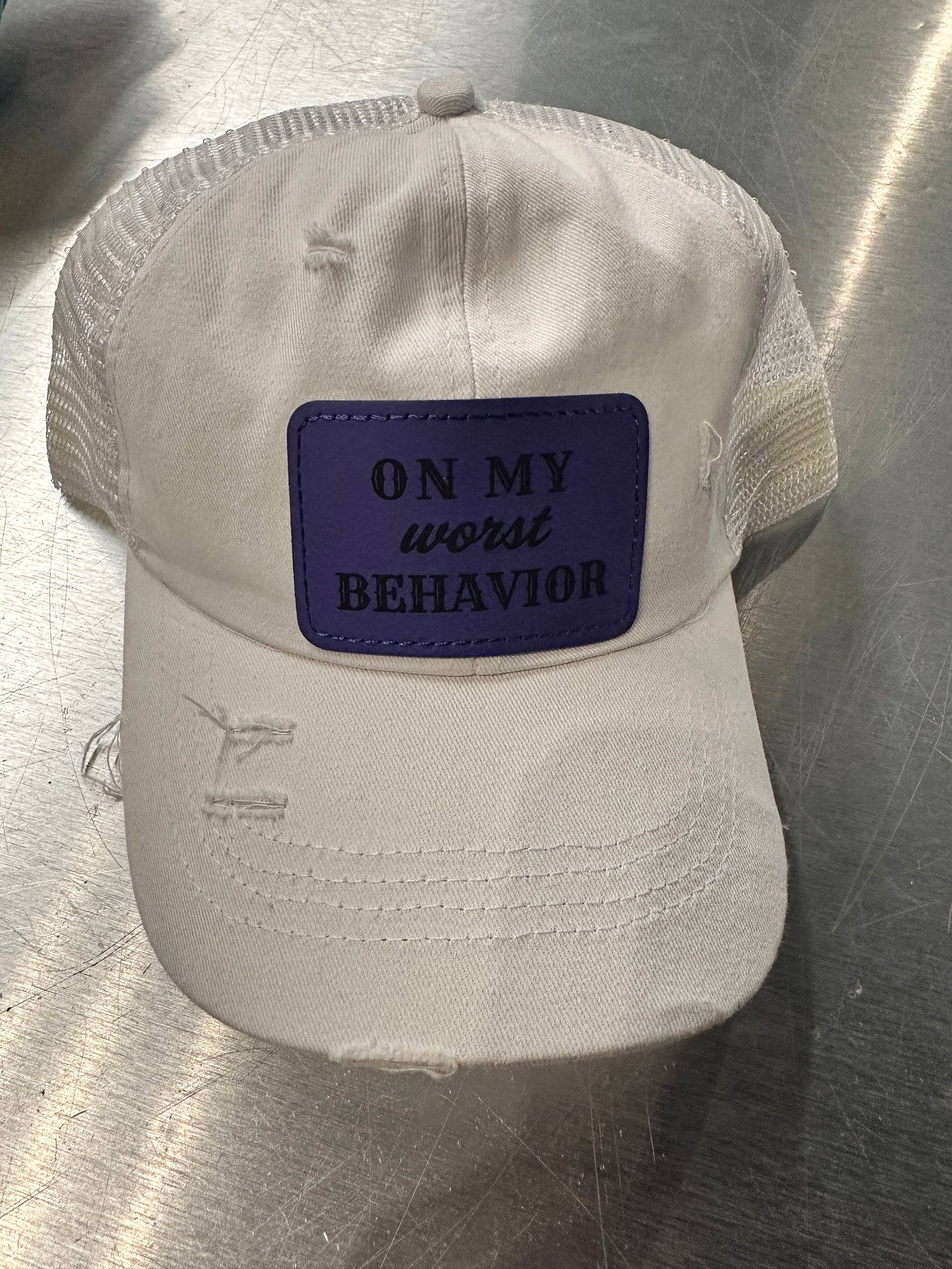 On My Worst Behavior Women's Criss Cross Hat