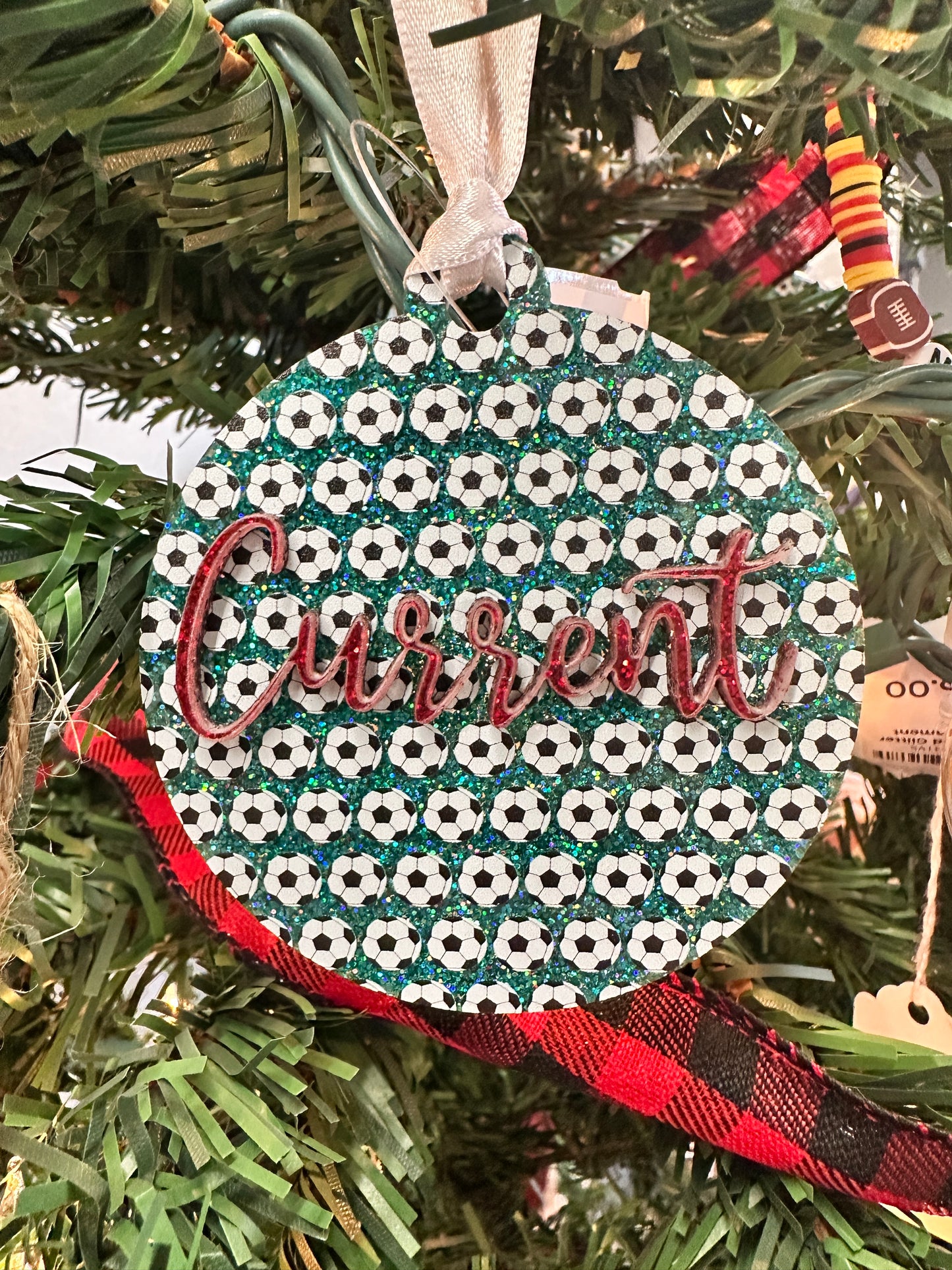 KC 3D Cursive Current-inspired Ornament