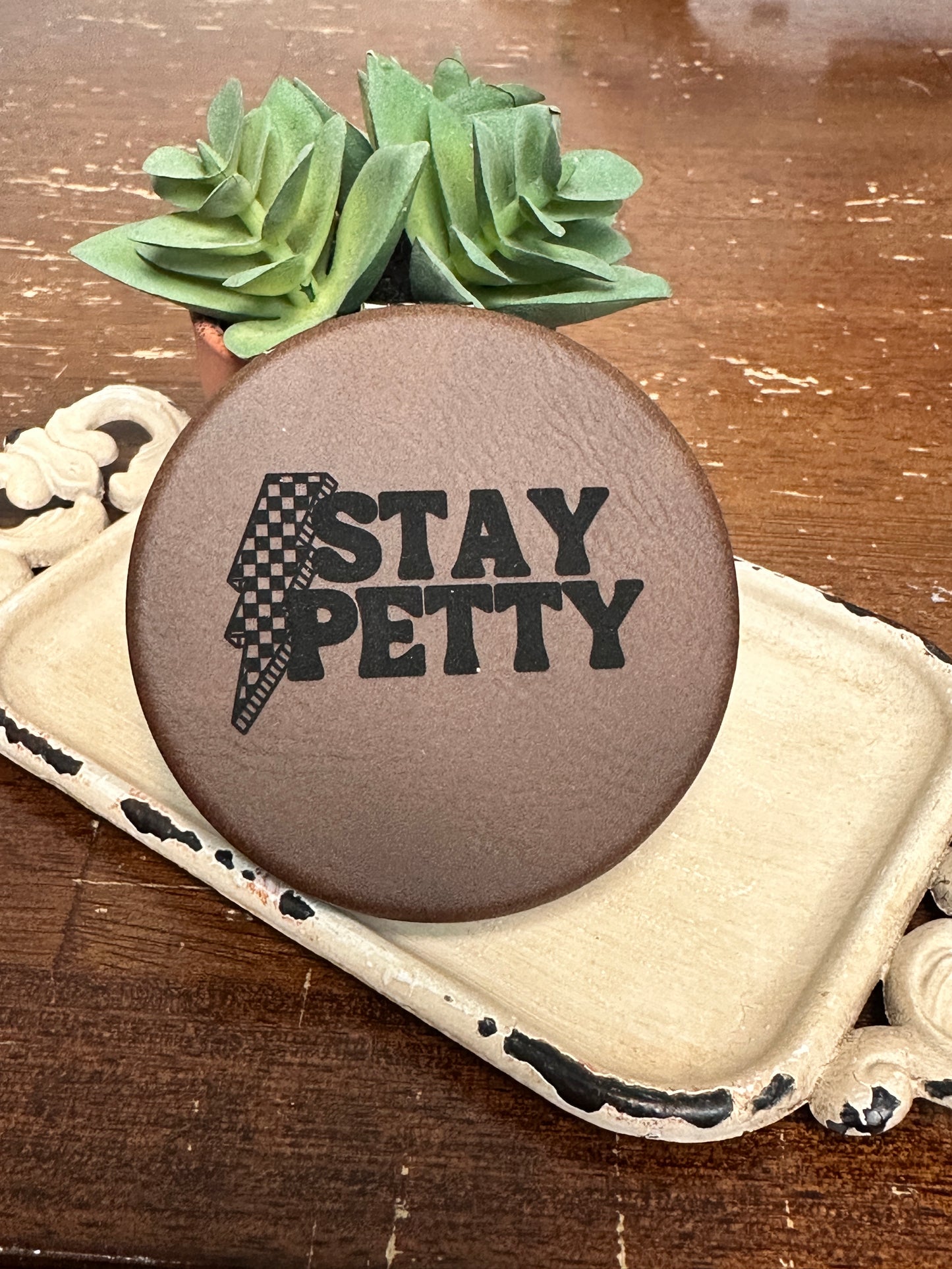 Stay Petty Compact Mirror