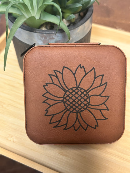 Sunflower Large Text Jewelry Box