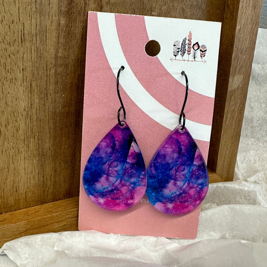 Valentine's Alcohol Print Dangle Earrings