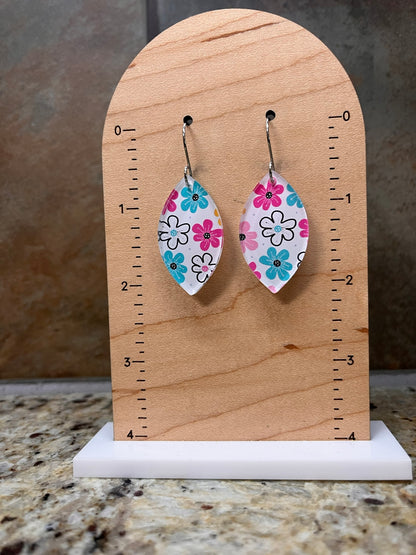 Vibrant Bloom Acrylic Dangle Earrings