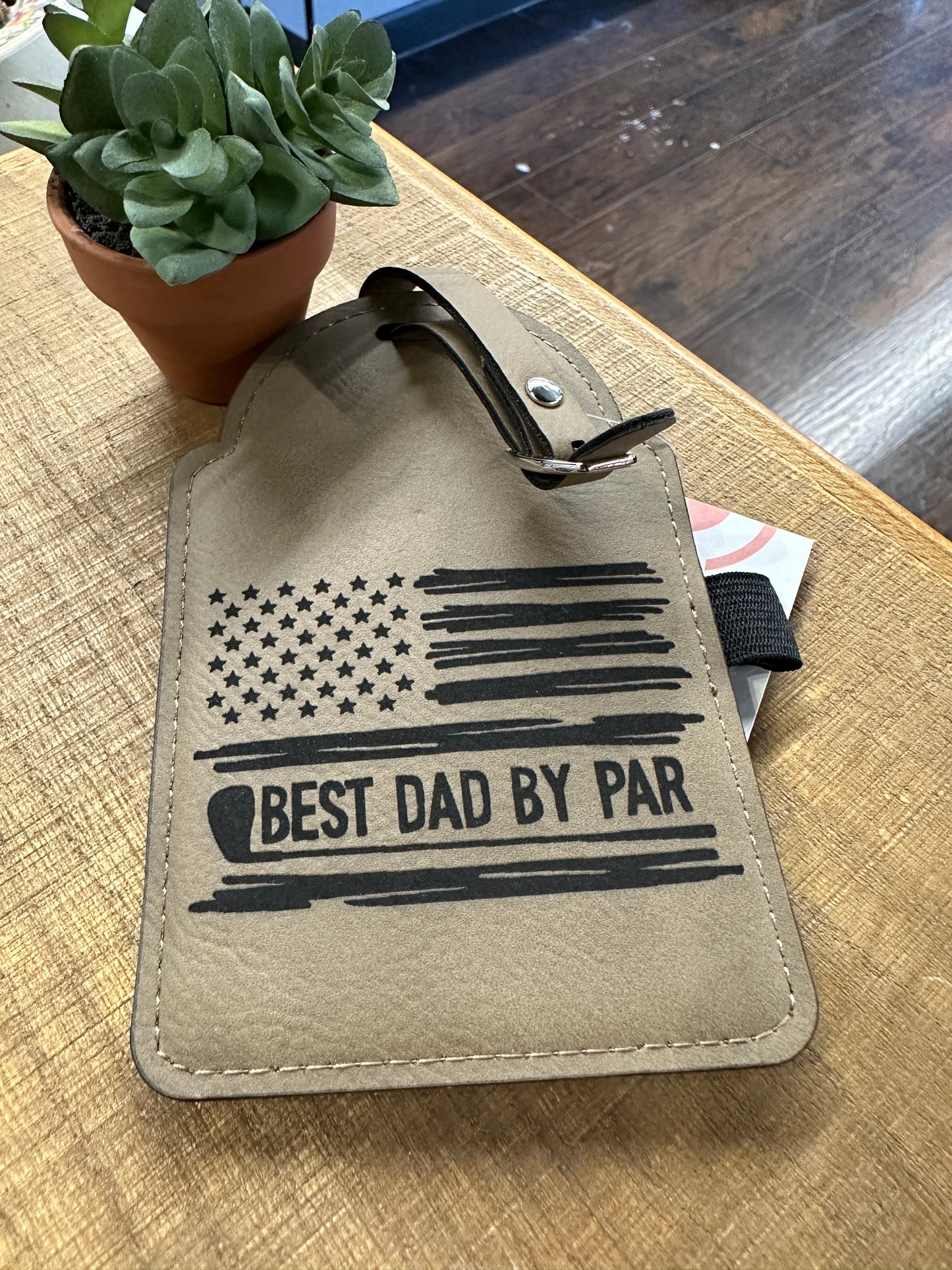 Best Dad By Par Club Golf Bag Tag