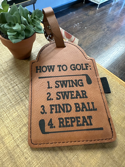 How To Golf Bag Tag