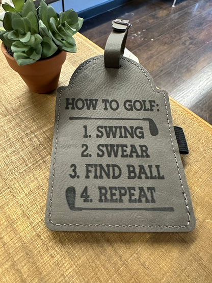 How To Golf Bag Tag