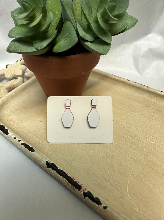 Wooden Bowling Pins Studs