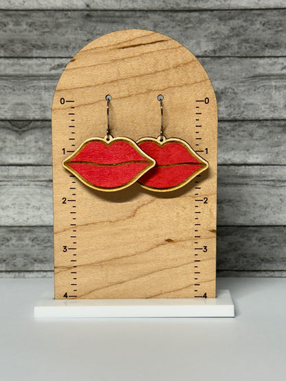 Lips are Sealed Dangle Earrings