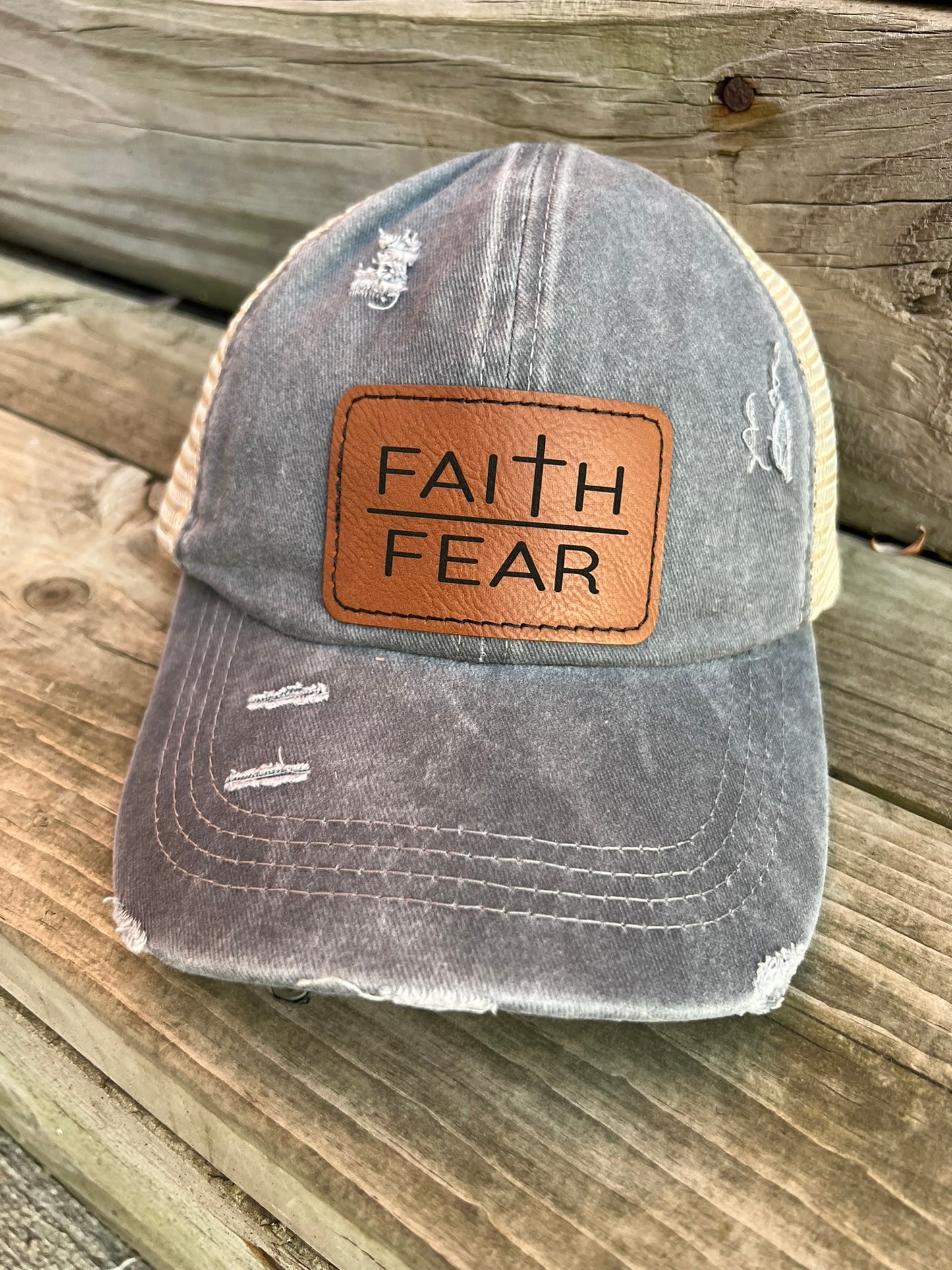 Faith Over Fear Women's Criss Cross Hat