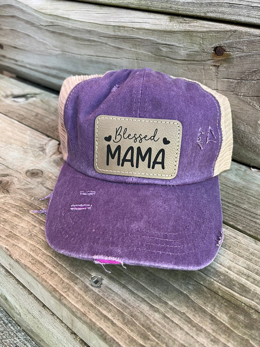 Blessed Mama Women's Criss Cross Hat