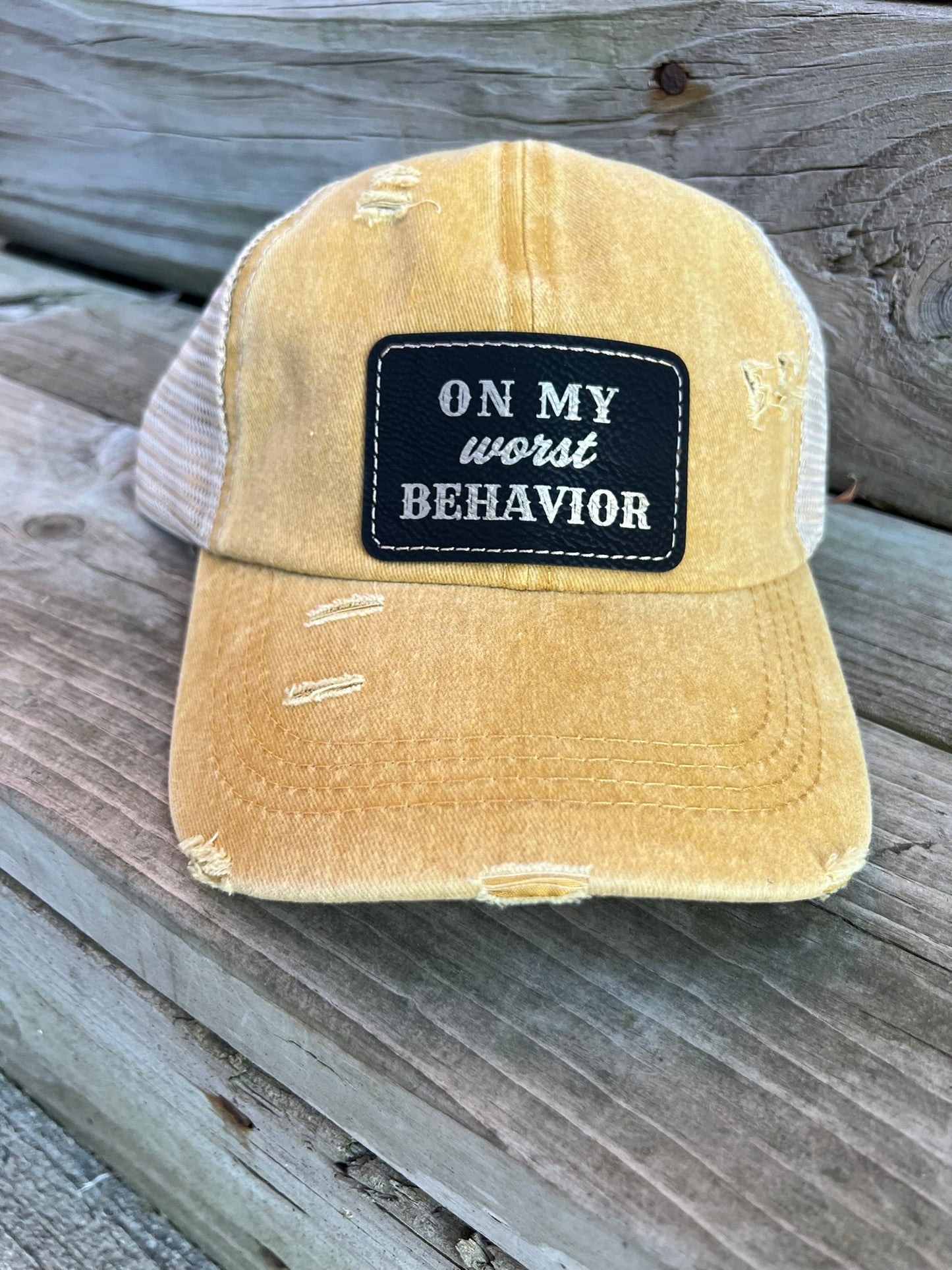 On My Worst Behavior Women's Criss Cross Hat