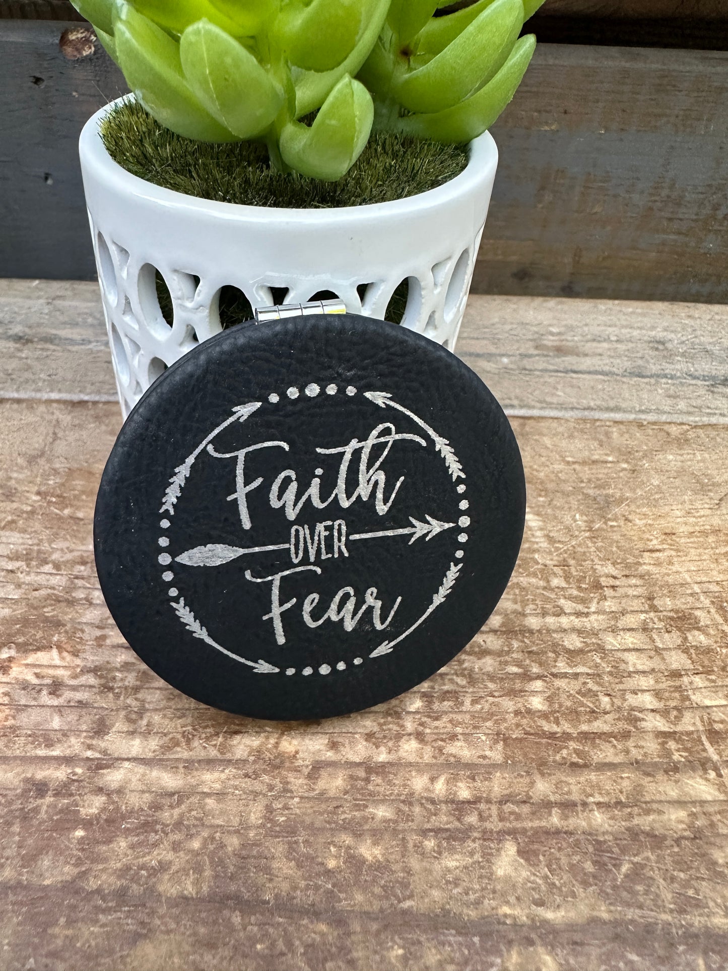 Faith Over Fear Compact Mirror