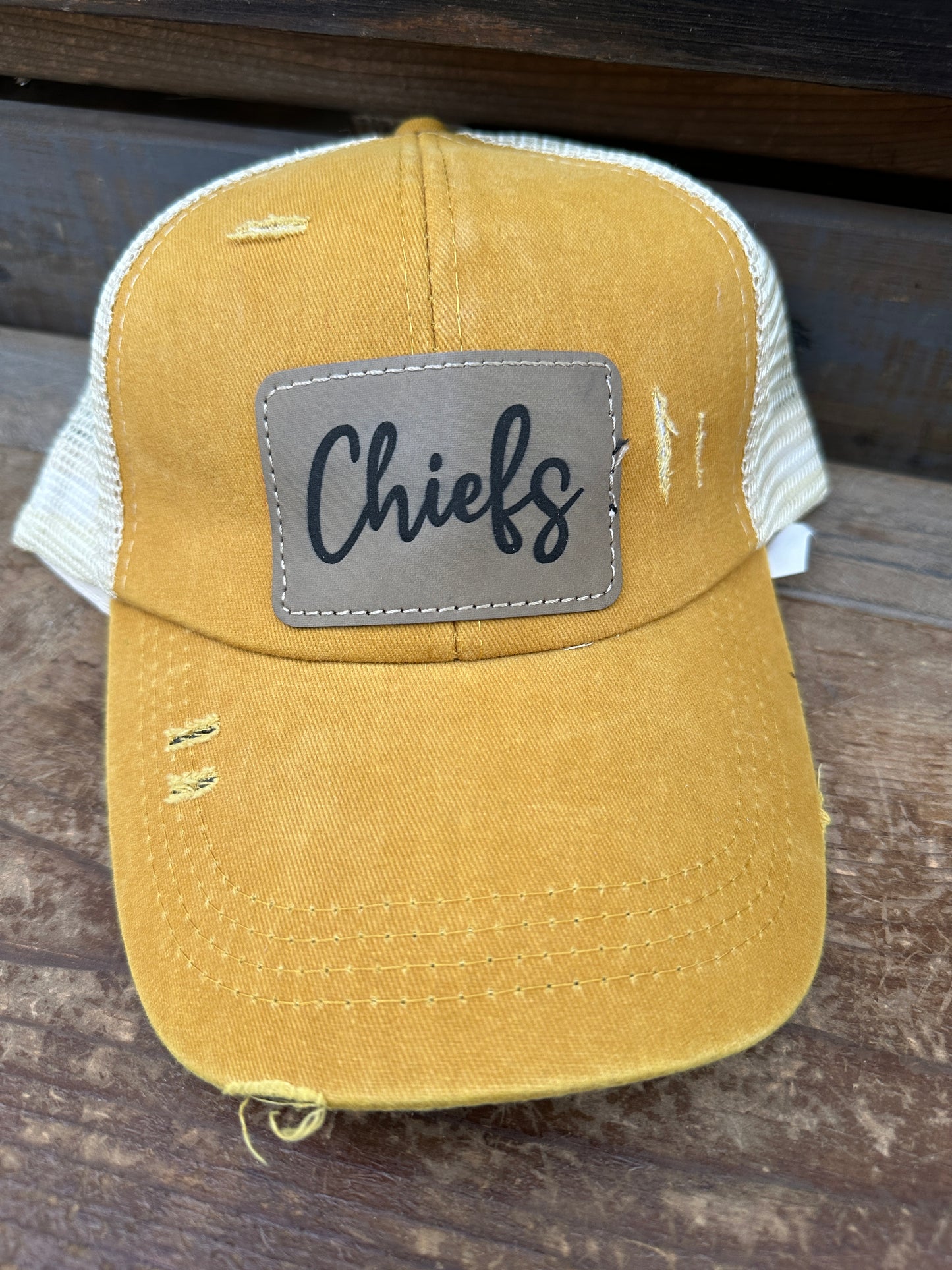 Chiefs Cursive Criss Cross Hat