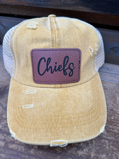 Chiefs Cursive Criss Cross Hat