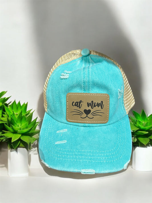 Cat Mom Women's Criss Cross Hat