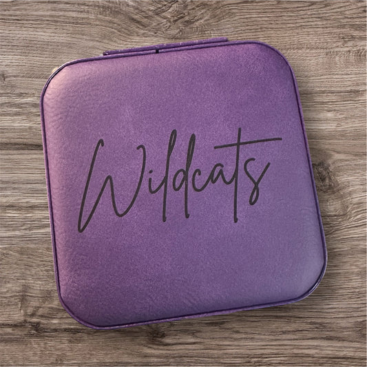 Wildcats Cursive Jewelry Box