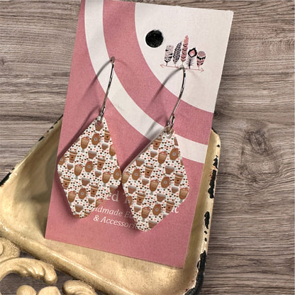 Coffee Lovers Sublimated Dangle Earrings