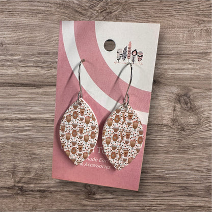 Coffee Lovers Sublimated Dangle Earrings