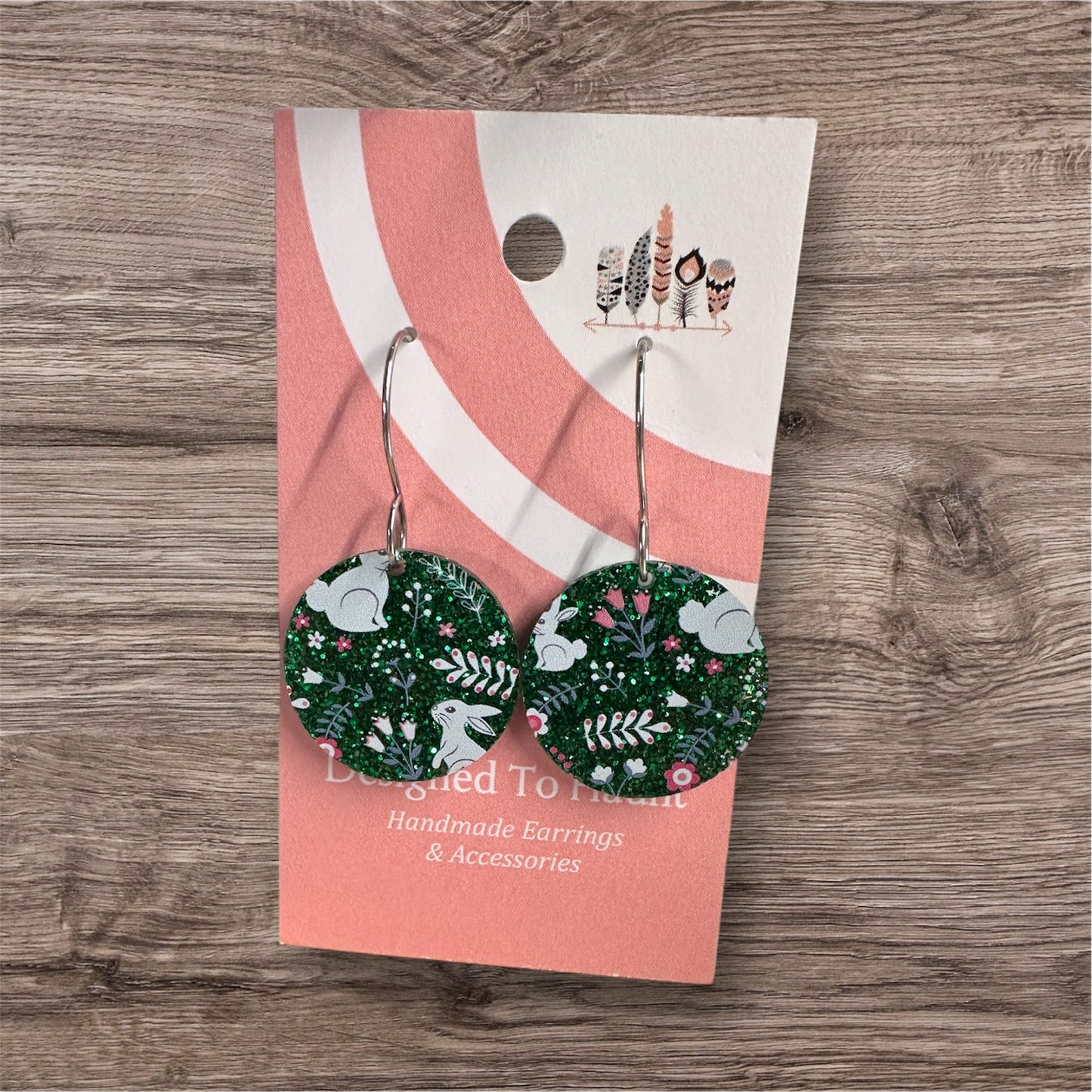 Easter Bunny Sublimated Acrylic Dangle Earrings