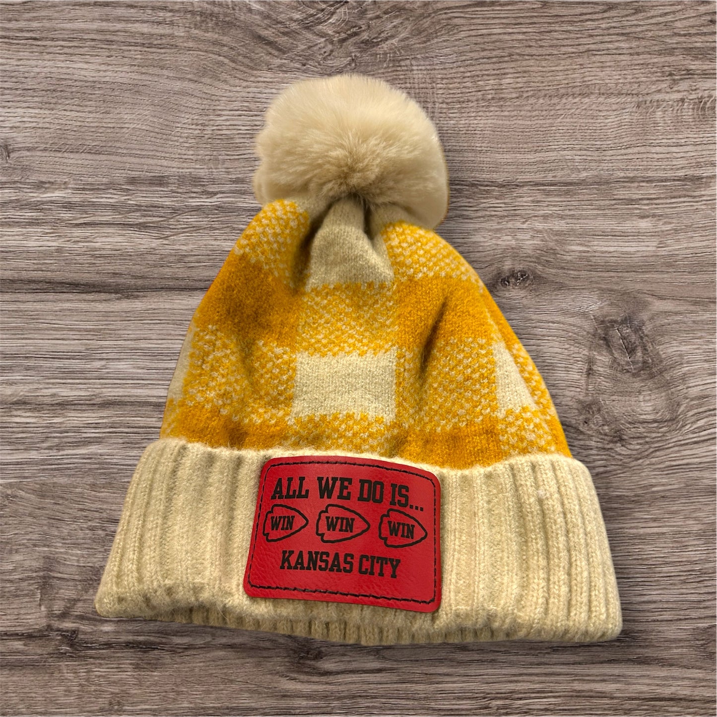 All We Do Is Win KC Pom Beanie