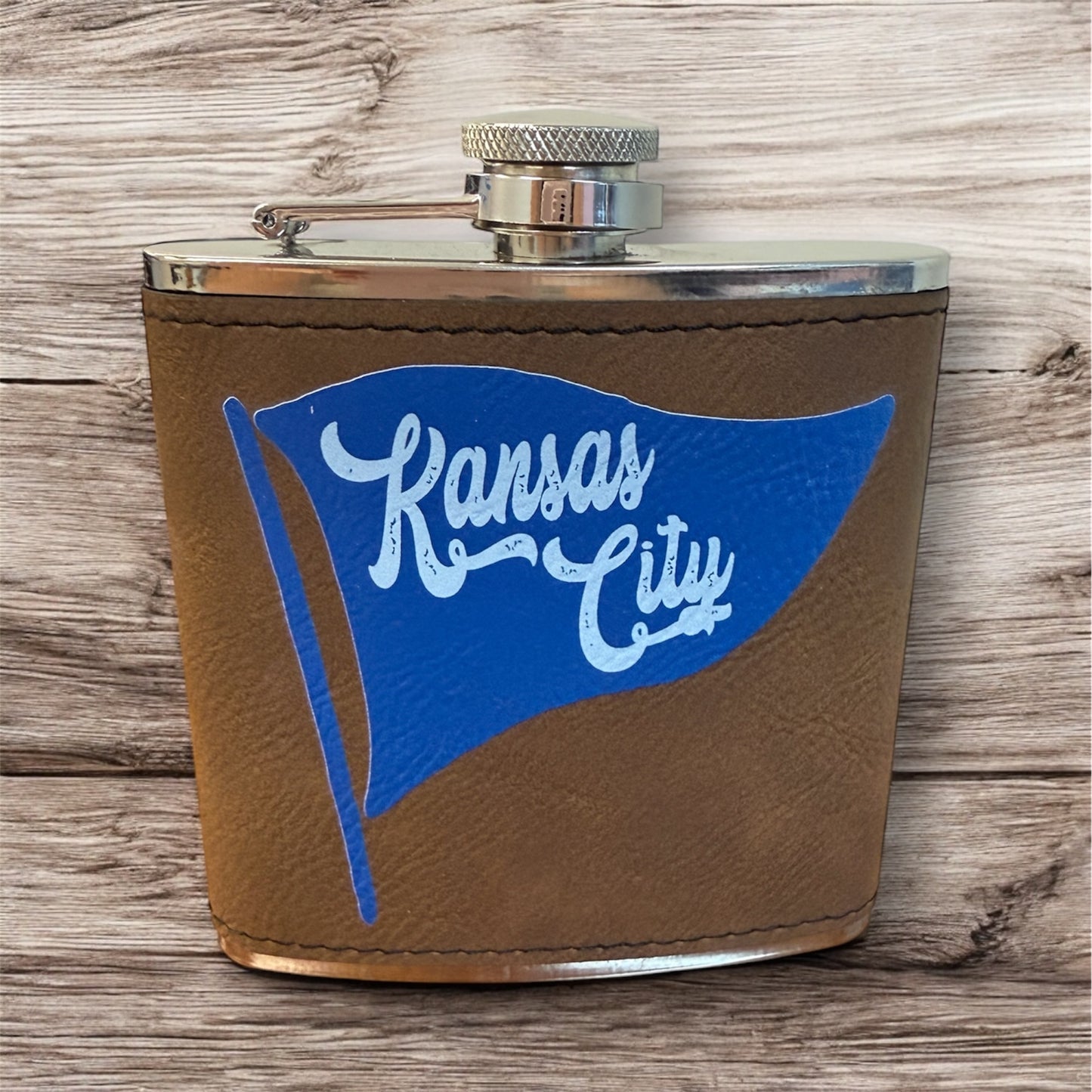 UV Printed Kansas City Pennant 6 oz. Flask