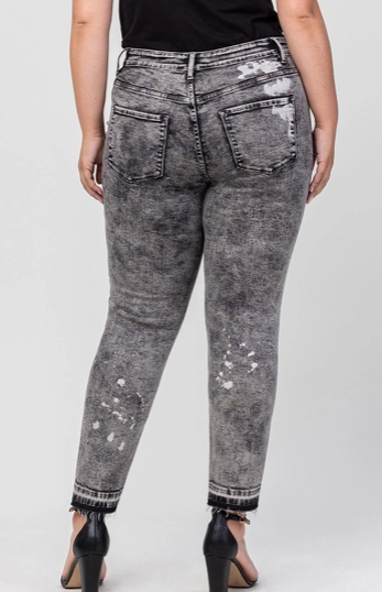 Plus Size High Rise Ankle Skinny Jeans